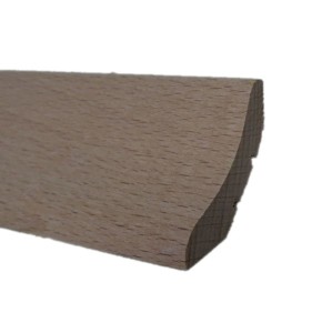 Listwa  ćwierćwałek wklęsła  bukowa 30x30 mm