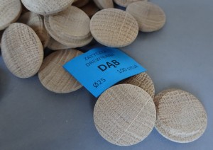 Zaślepka zatyczka dębowa średnica 25mm 100szt